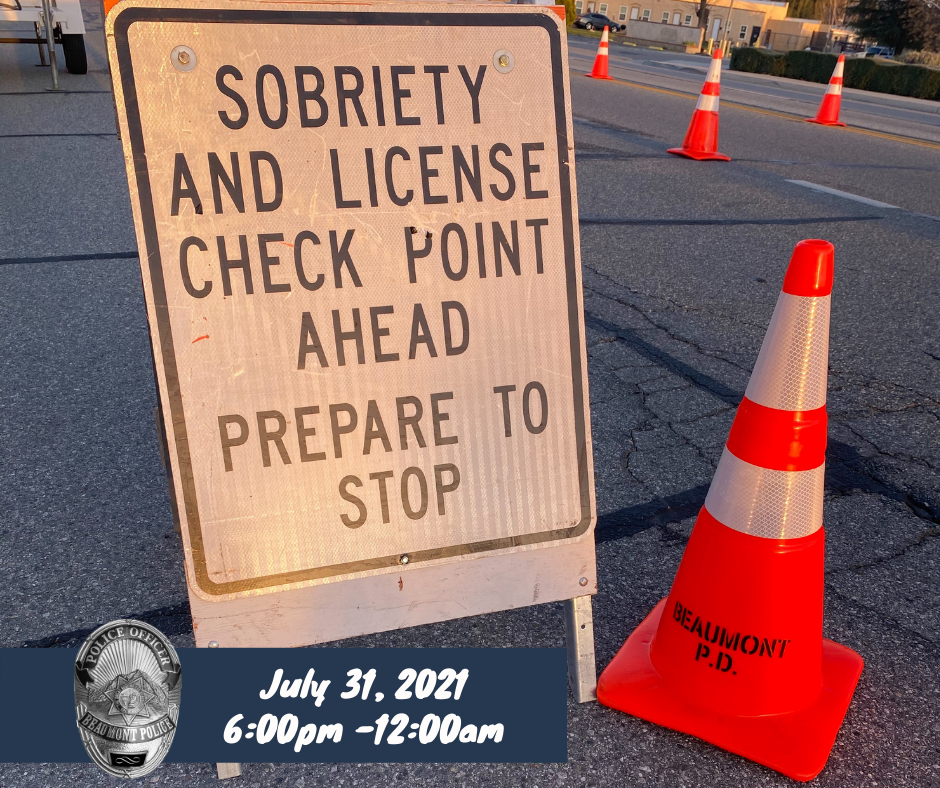 Graphic for DUI/Driver's License Checkpoint