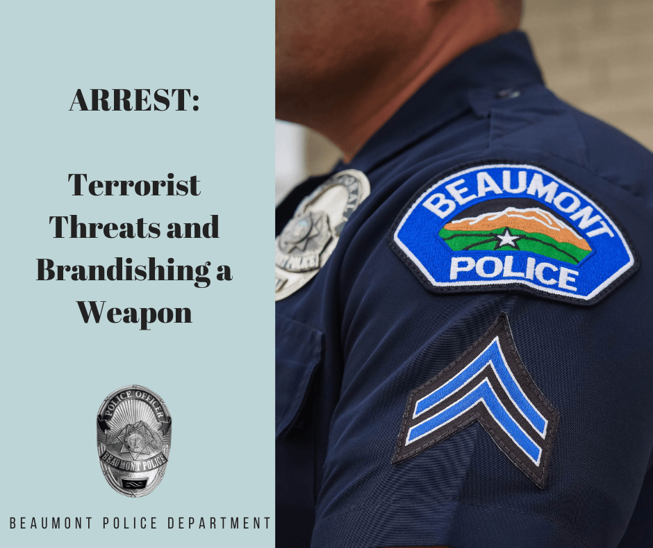 Graphic for Terrorist Threats and Brandishing a Weapon