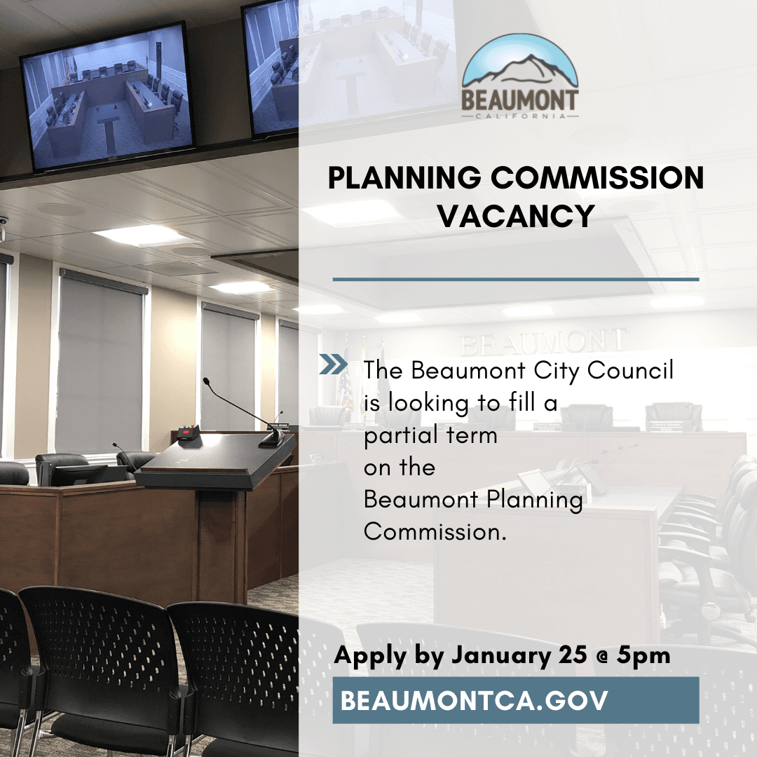 Beaumont Planning Commission Vacancy Graphic