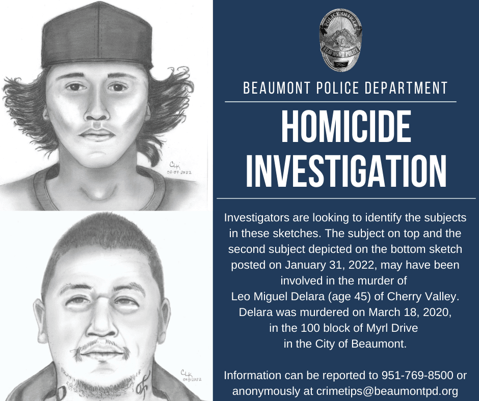 Homicide Investigation: Suspect Sketch