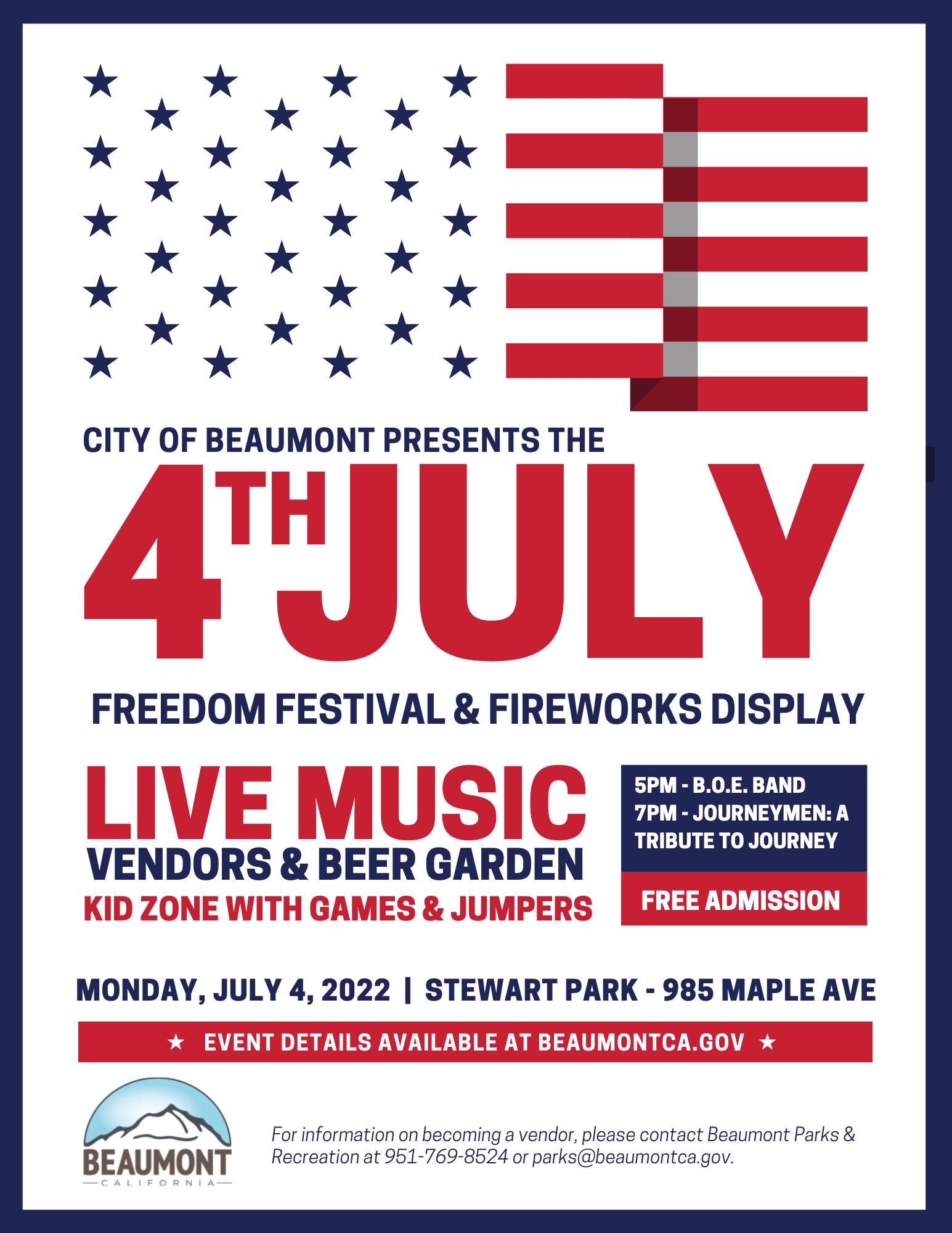 Freedom Festival 4th of July Flyer