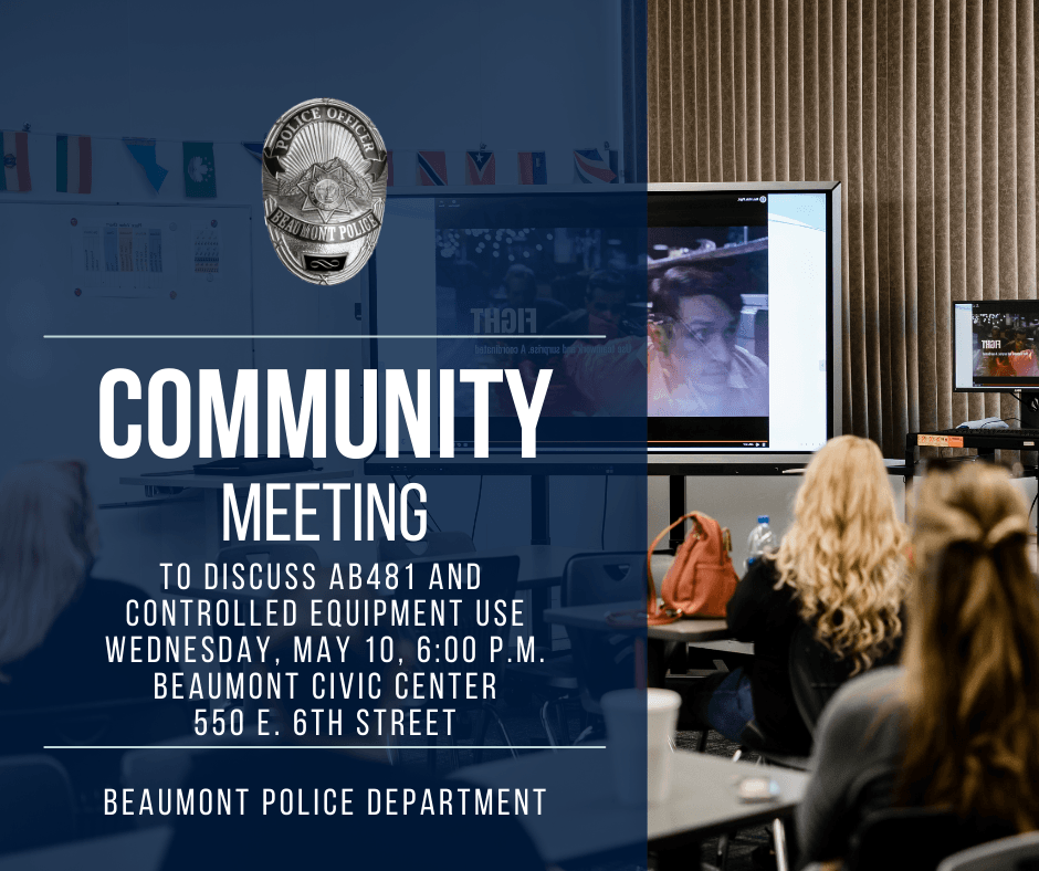 2023 Community Meeting - AB 481 Graphic